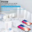 35W Dual Port PD3.0 USB-C Charger for iPhone/iPad, US Plug - 4