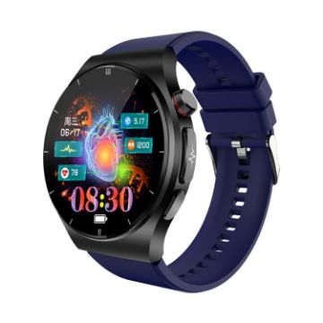 ET340 Smart Watch 1.46" with Blood Health Monitoring - Blue Strap - 1