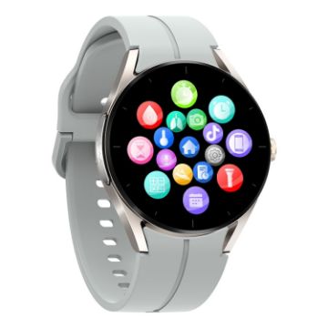 KS05 Smart Watch 1.32" IP67, Blood Oxygen/Glucose Monitoring (Gold Gray) - 1
