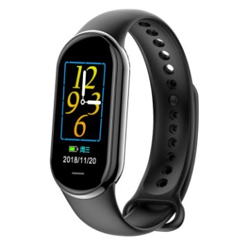 M8 Smart Watch 1.14" IP68 Waterproof, Heart/Blood Monitoring (Black) - 1