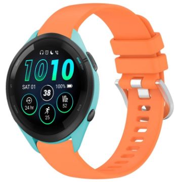 Garmin Forerunner 265S Orange Silicone Band Silver Buckle - 1