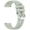 Garmin Forerunner 255S Music/255S Silicone Band (Green, Silver Buckle) - 3
