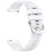 Garmin Venu 2S White Silicone Watch Band with Silver Buckle - 3