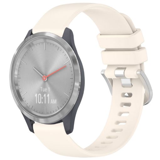 Garmin Vivomove 3S Stralight Silver Buckle Silicone Watch Band - 1