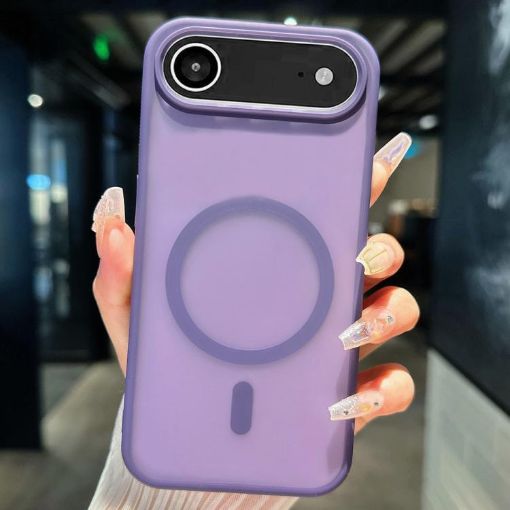 iPhone 17 Air TPU Hybrid PC Magsafe Case, Purple Transparent - 1