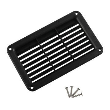 A6789 Black RV/Bus Louver Outlet Panel 193x122mm with Screws - 1