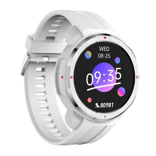 MT12 Silver 1.28" Smart Watch, Bluetooth Call & 8G Memory - 1