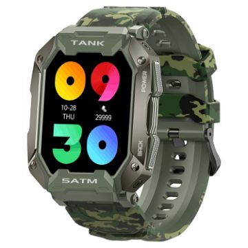 TANK M1 Smart Watch, 1.72" TFT, Sleep & Heart Monitoring, Camouflage Green - 1