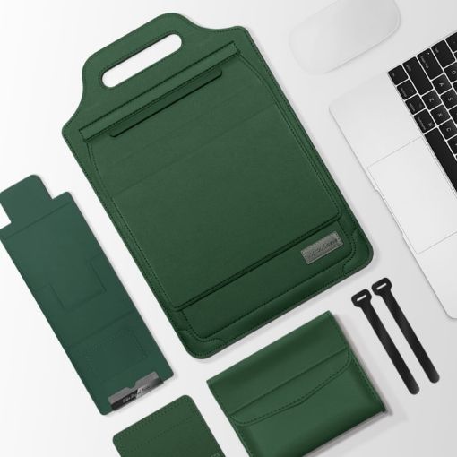 Green 15" Multifunctional Mouse Pad Stand & Laptop Bag - 1