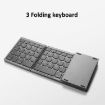 B089 Grey Bluetooth Foldable Keyboard with Numeric Keypad - 2