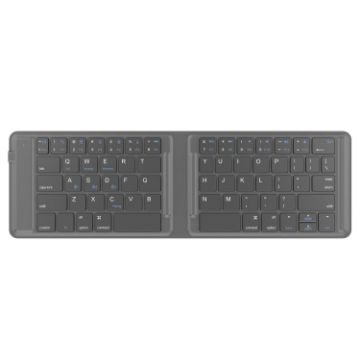 Foldable Grey Bluetooth Keyboard G2104 Leather - 1