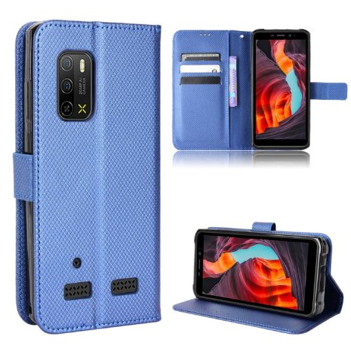Ulefone Armor X10/X10 Pro Blue Leather Diamond Texture Case - 1