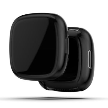 Fitbit Versa 4 Black TPU Electroplating Protective Watch Case - 1