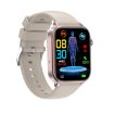 ET570 Smart Watch, 1.96" Screen, Silicone Strap, Bluetooth/ECG, Beige - 3