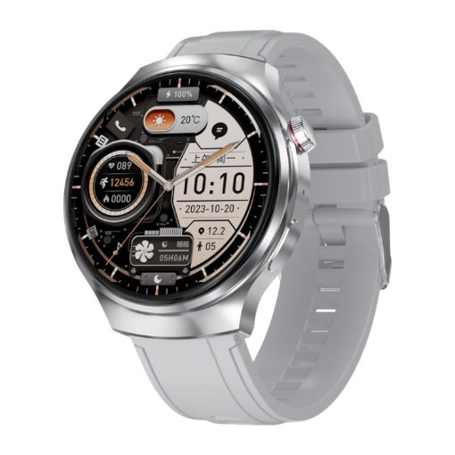 V16 Smart Watch, 1.46" Screen, Bluetooth Call, Heart Rate, Silver - 1