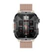 QX11 Gold 1.96" Smart Watch with Milan Steel Strap & Bluetooth Call - 1