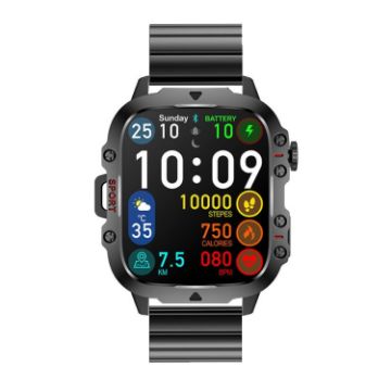 QX11 1.96" Color Screen Smart Watch with Steel Strap & Bluetooth Call - 1