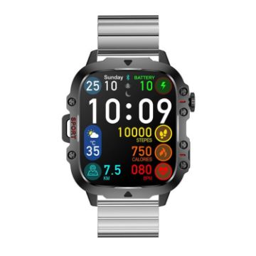 QX11 Smart Watch, 1.96" Color Screen, Steel Strap, Bluetooth Call - 1