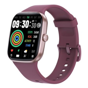 Wine Red Q32 Smart Bracelet: IP67 Waterproof, Bluetooth Call Fitness Tracker - 1