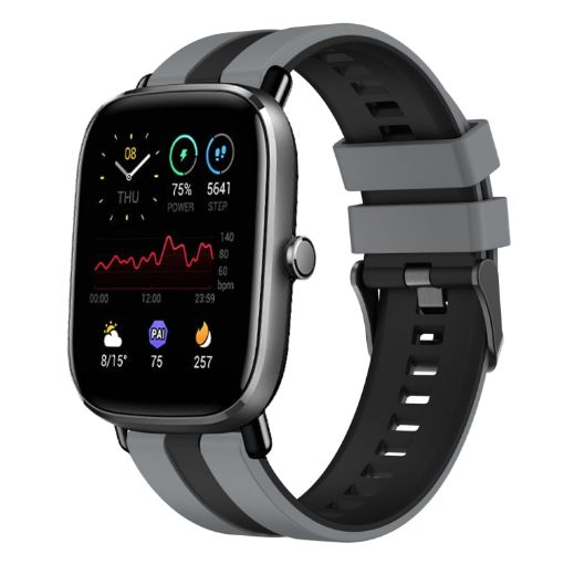 Amazfit GTS 2 Mini 20mm Two-Color Sports Band (Grey+Black) - 1