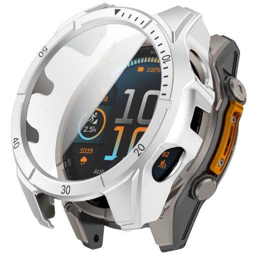 Garmin Fenix 8 51mm Silver Black Tempered Glass Watch Case - 1