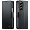 Samsung Galaxy Z Fold7 Litchi Texture RFID Leather Case (Black) - 1