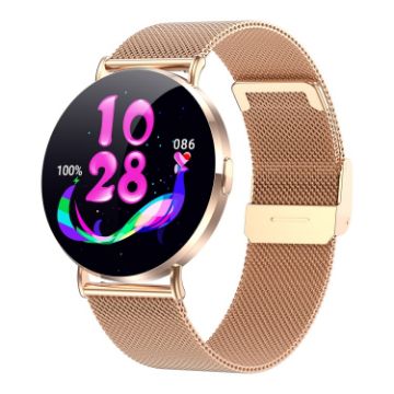 KM88 Gold Smart Watch: 1.32" Screen, Bluetooth Call, Health Monitor - 1