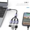 ENKAY ENK-CB171 Type-C to 3 USB 2.0 OTG Splitter, 0.5m Cord - 3