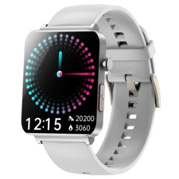 KS03 Pro Smart Watch, 1.96" Color Screen, Bluetooth Call, Silver White - 1