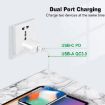 PD31 30W USB-C/USB-A Charger + 2-in-1 Cable, US Plug (White) - 4