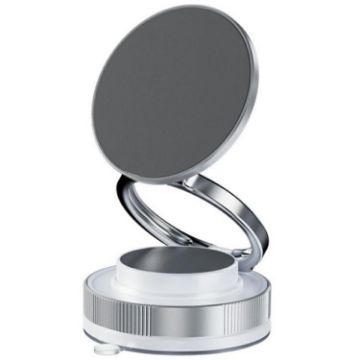 T28 Multifunctional Car & Desktop Phone Holder with Suction (White) - 1