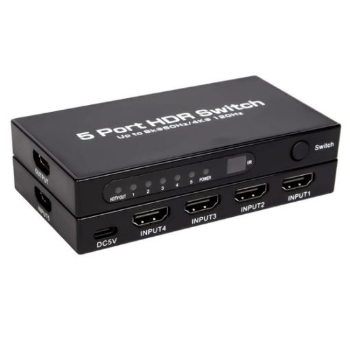 Q8-5 HDMI 2.1 5x1 Switch 8K 60Hz for Home Theater/Office - 1