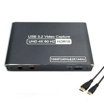 4K HDMI Video Capture Card USB 3.1 with Mic Input/Audio Output - 1