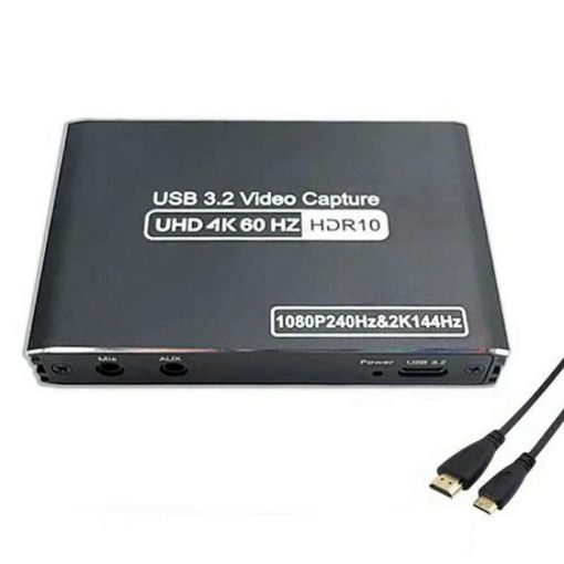 4K HDMI Video Capture Card USB 3.1 with Mic Input/Audio Output - 1