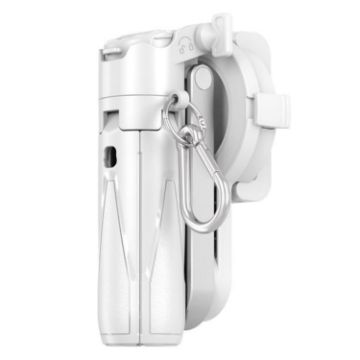 2 In 1 P15-C Magnetic Tripod & Selfie Stick with Keyring (White) - 1