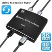 U8K1 100W Fast Charge USB C Switcher, 40Gbps 8K Video Output - 2