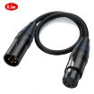 JUNSUNMAY 0.5m 4 Pin XLR Male to Female Audio Adapter Cable - 1