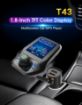T43 Car Bluetooth MP3 Player with QC3.0 & Large Color Screen - 3