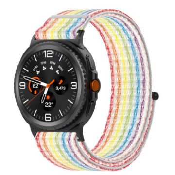 Samsung Galaxy Watch 8 Nylon Hook/Loop Band 40/44mm (Rainbow) - 1
