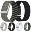WHOOP 5.0 ECG Nylon Watch Band, Elastic Force Design, Gray Green - 4