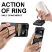 Samsung Galaxy Z Flip7 5G Black MagSafe Oil Wax Rotating Case - 4