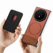 For Honor Magic V3 Twill Fabric Magnetic Phone Case (Brown) - 3