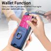 For Honor Magic V3 Blue Twill Card Bag Ring Magnetic Case - 5