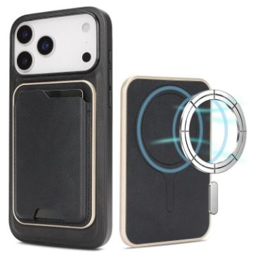 iPhone 17 Pro Kalebol MagSafe Leather Card Case (Black) - 1