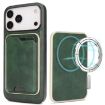 iPhone 17 Pro Kalebol Slim Leather MagSafe Card Case (Green) - 1