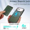 iPhone 17 Pro Kalebol Slim Leather MagSafe Card Case (Green) - 4