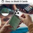 iPhone 17 Pro Kalebol Slim Leather MagSafe Card Case (Green) - 5