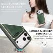 iPhone 17 Pro Kalebol Slim Leather MagSafe Card Case (Green) - 6