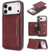 iPhone 17 Pro Max MagSafe Leather Card Case  Red - 1