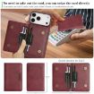 iPhone 17 Pro Max MagSafe Leather Card Case  Red - 4